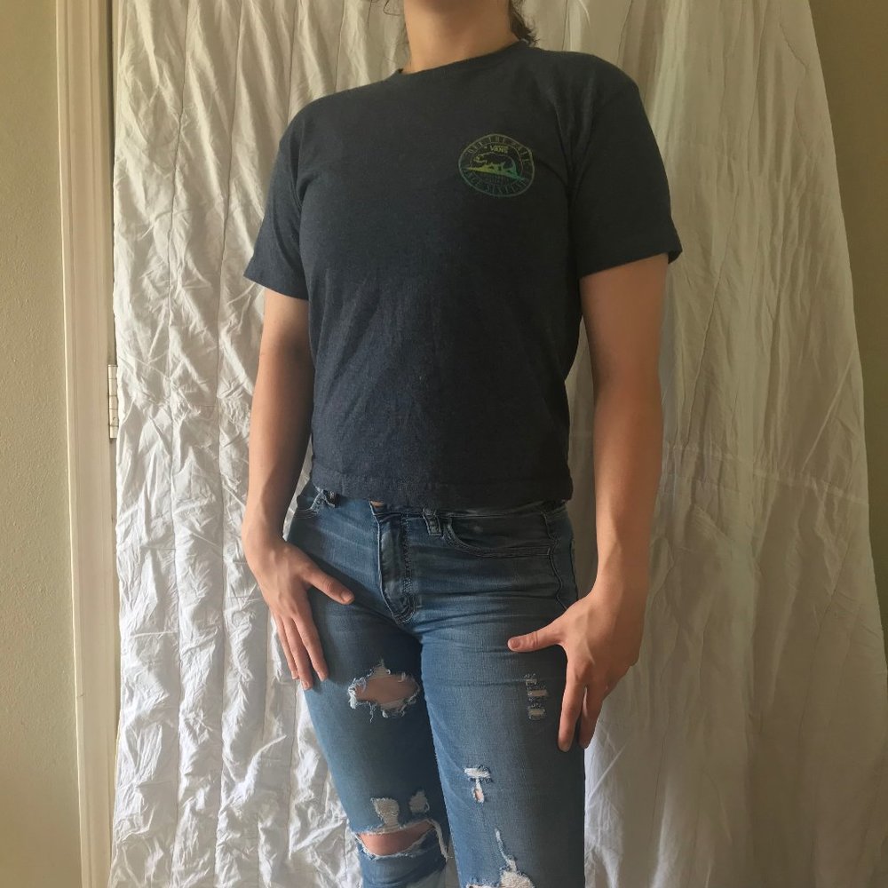 Off the Wall Gray Vans Tee Size Medium